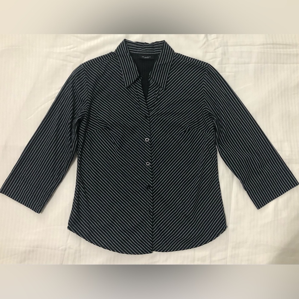 Shirt for women size L color black, brand At Last.